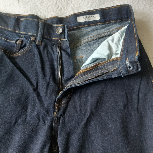 Marks and Spencer M&S Regular 30X30.5 Dark Wash Straight Leg Jeans - Picture 3 of 11